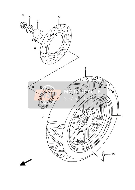 Roue arrière (UH125A P53)